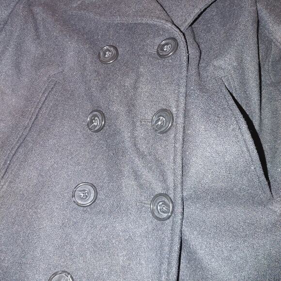Women's J Crew wool pea coat, medium, lined, Dark Gray - Picture 2 of 5